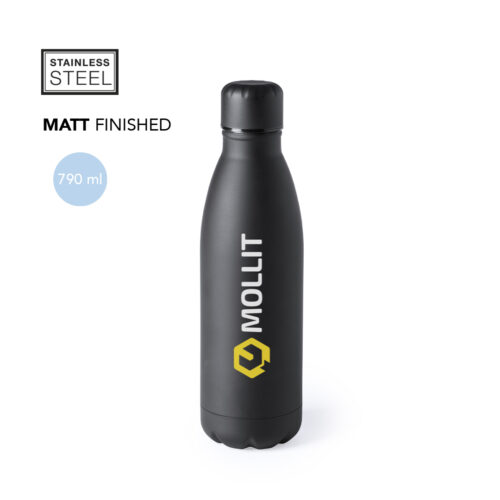Botellas personalizadas al por mayor en acabado mate para departamentos de RRHH, compras y mercadeo