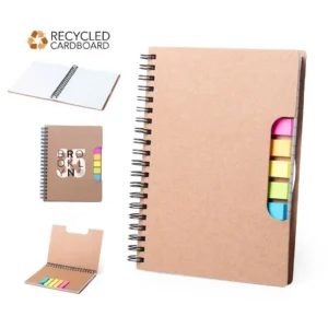 libretas personalizadas costa rica para empresas con notas adhesivas, tapas en cartón reciclado