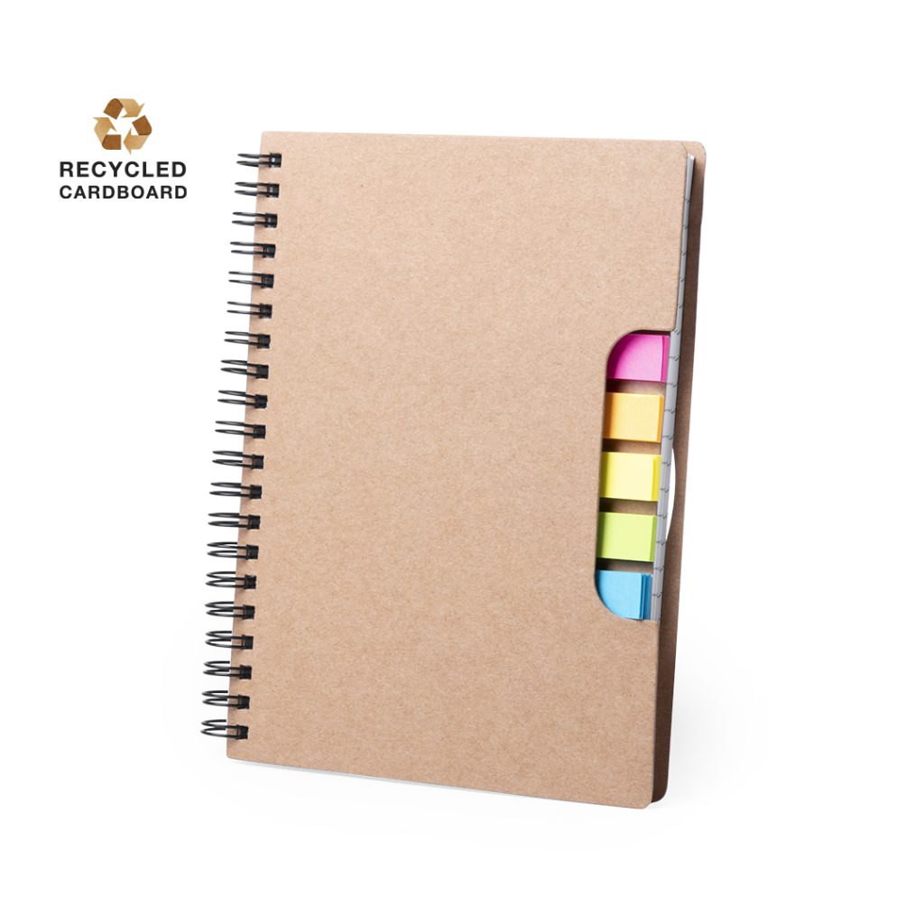 libretas personalizadas costa rica para empresas con notas adhesivas, tapas en cartón reciclado