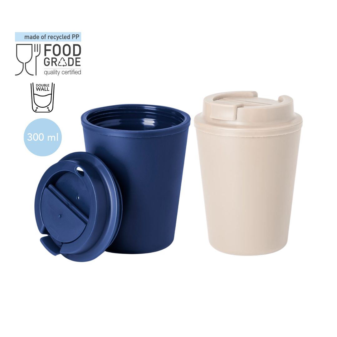 Vaso plásticos para café doble pared libre de BPA con Certificación Food Grade