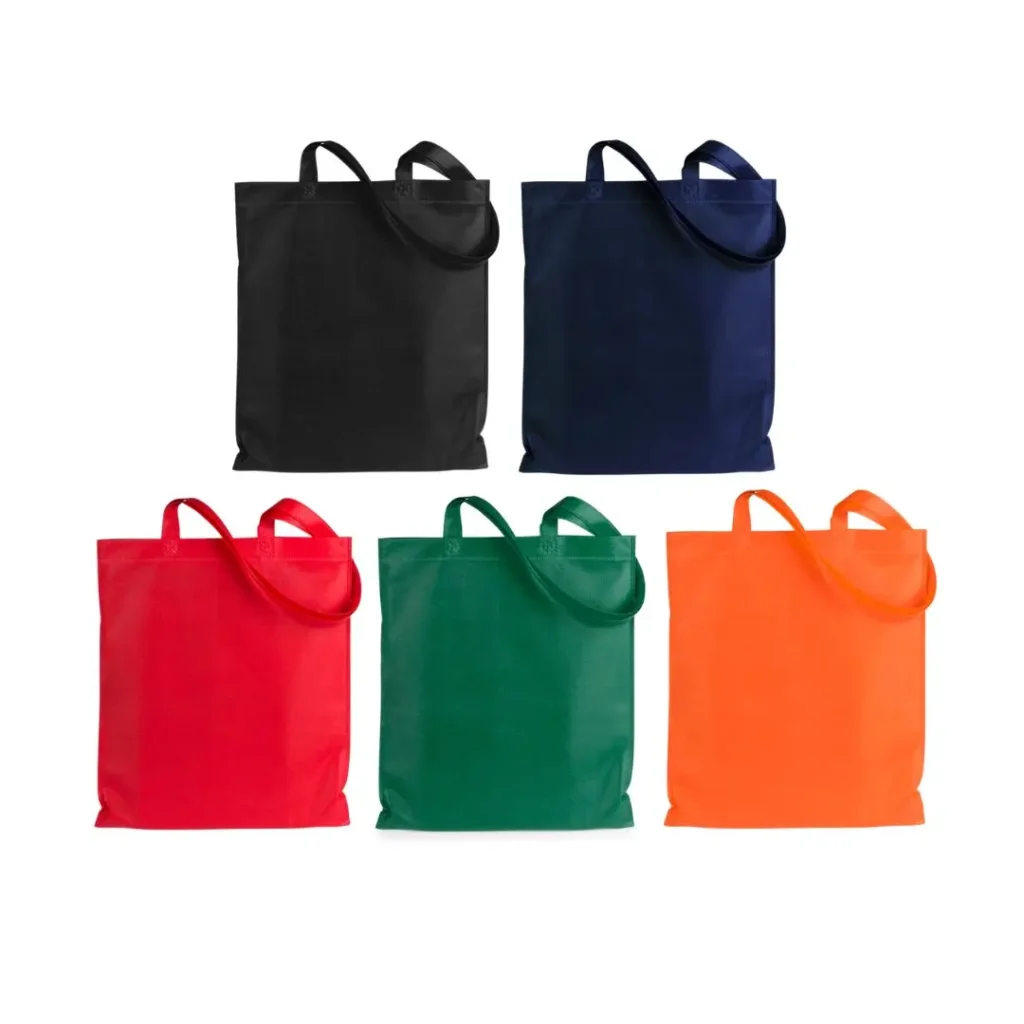 Bolsas promocionales de cambrel ideales para ferias comerciales, eventos y para usar como empaque ecológico