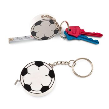 llaveros al por mayor cinta métrica diseño fútbol proveedor Guecam