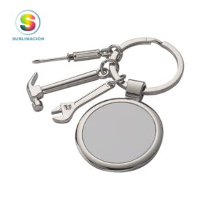 Llaveros 3 dijes de herramientas acero inoxidable sublimación personalizados al por mayor
