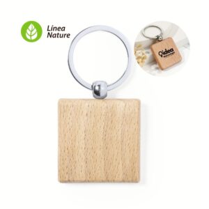 Llaveros personalizados al por mayor en madera natural haya proveedor Guecam