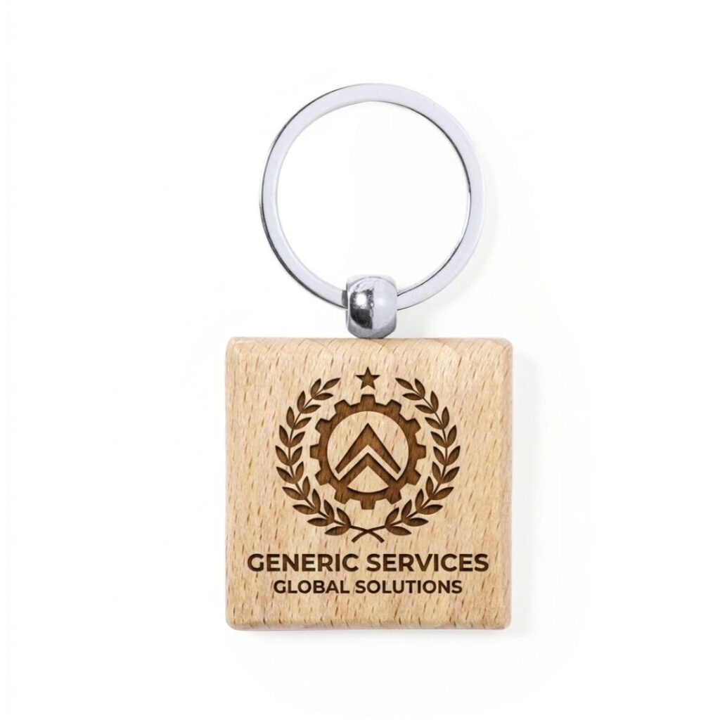 Llaveros personalizados al por mayor en madera natural haya