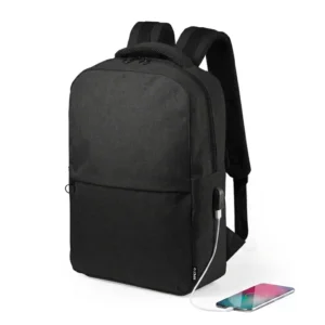 Mochilas de negocios publicitarias con estación USB de carga y porta laptop