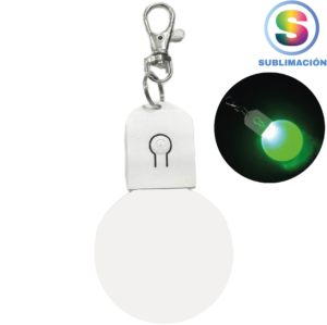 Llavero promocional con luz LED para sublimación