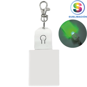 Llavero promocional con luz LED para sublimación