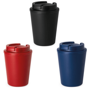 Vaso térmico promocional plástico de 12 oz. con tapa de seguridad, libe de BPA