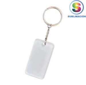 Llavero promocional acrílico rectangular para sublimación