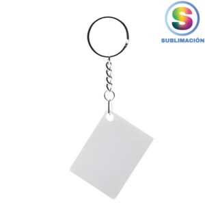 Llavero promocional acrílico rectangular para sublimación