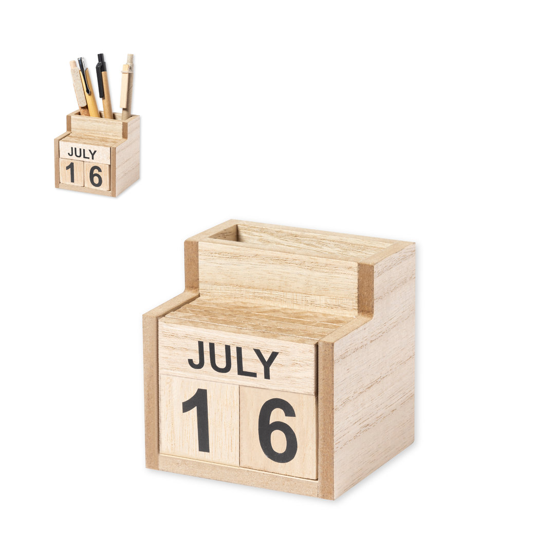 Set de escritorio al por mayor para empresas con calendario perpetuo y porta lapiceros