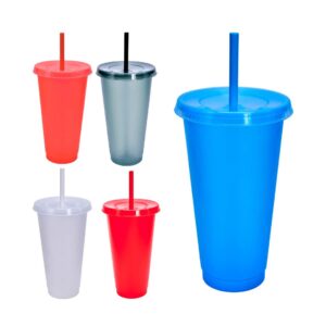 Vasos plásticos con pajilla para empresas al por mayor