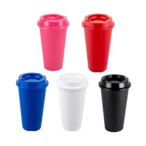 Vasos promocional para café, plástico con tapa con ranura