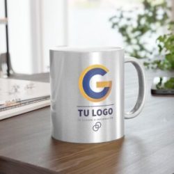 Taza cerámica metalizada 11 oz sublimación