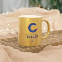 Taza cerámica metalizada 11 oz sublimación
