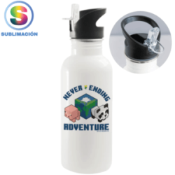 botellas personalizadas costa rica sublimación blanca con pajilla incluida